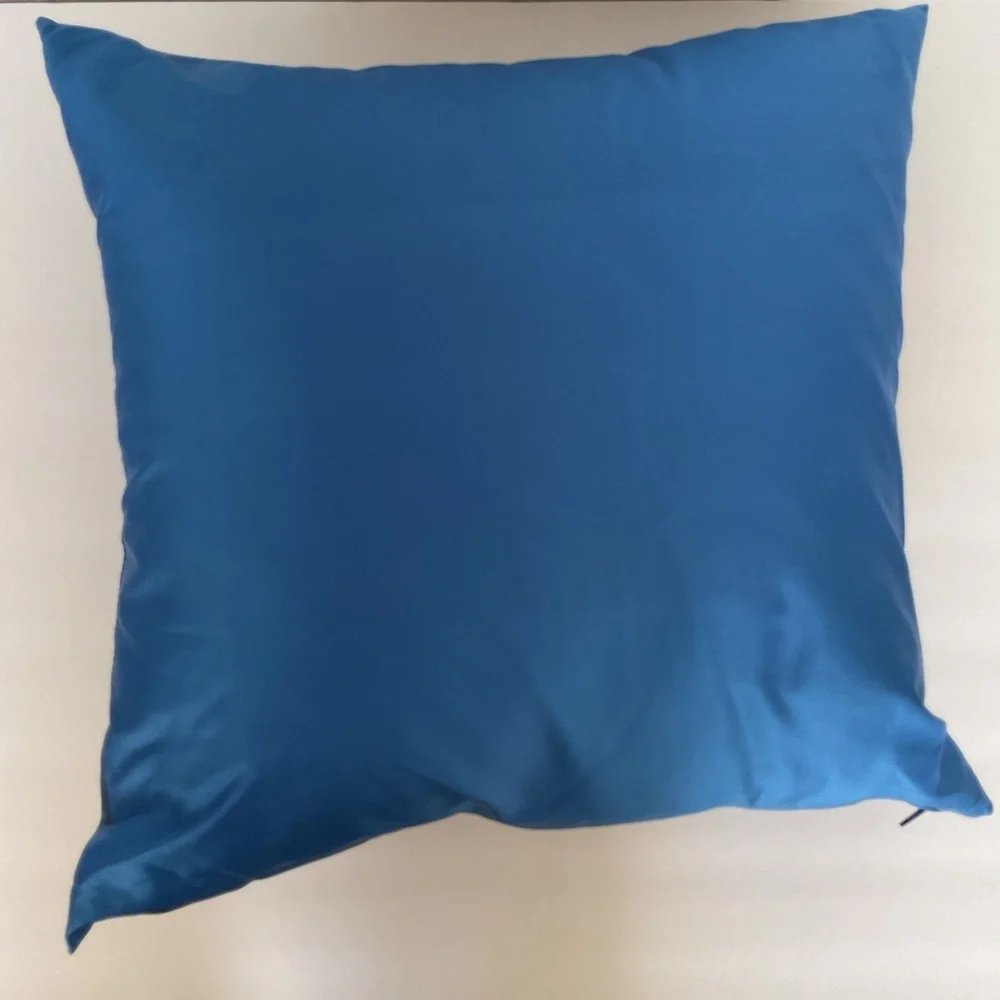 Jim Thompson Blue Silk Accent Pillow Signed